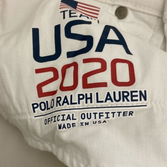 Polo Ralph Lauren Women's White 2020 Team US Olympics Denim Jeans Size 2 - Picture 12 of 14